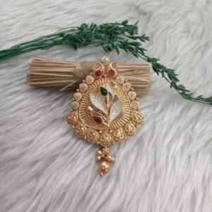 Saree Pin - Gold Plated Copper Rajwadi Saree Pin