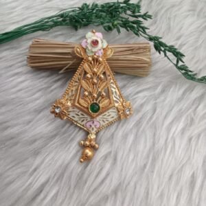 Saree Pin - Gold Plated Copper Rajwadi Saree Pin