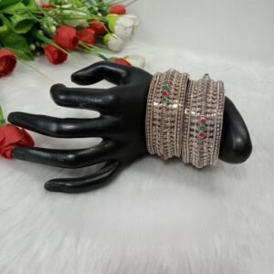 Oxidized Kada - Silver Oxidized Alloy Metal Broad Kada