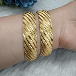 Gold Kada - Gold Plated Brass Hand Crafted Kada