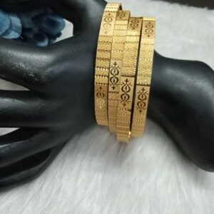 Gold Kada - Gold Plated Brass Hand Crafted Lazer Cut Kada