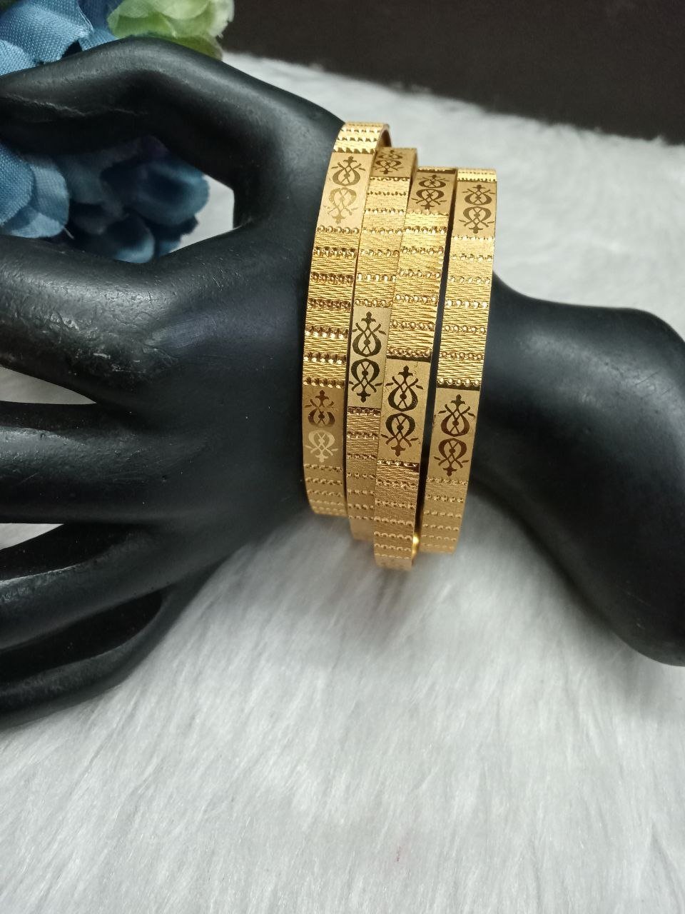 Gold Kada – Gold Plated Brass Hand Crafted Lazer Cut Kada