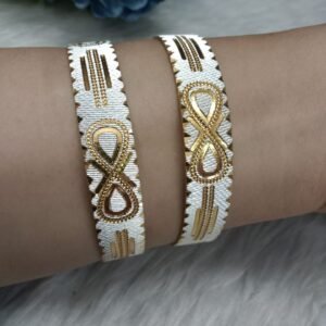 Gold Kada - Gold Plated Brass Hand Crafted Dual Color Kada