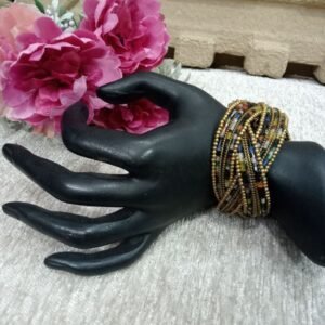 Antique Kada - Antique Multi Color Beads Openable Kada