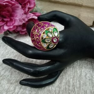 Ring - Gold Plated Medium Size Meena Ring SCAGPR2