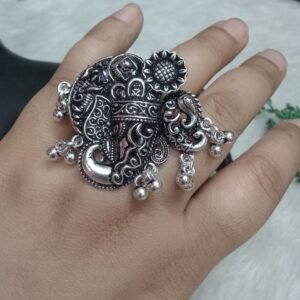 Oxidized Ring - Silver Oxidized Alloy Metal Ring SCAOR36