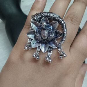 Oxidized Ring - Silver Oxidized Alloy Metal Ring SCAOR37