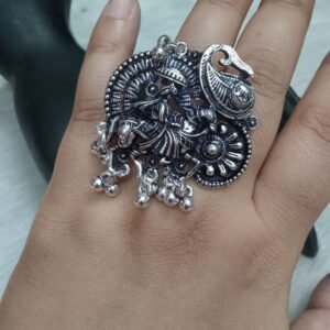 Oxidized Ring - Silver Oxidized Alloy Metal Ring SCAOR38