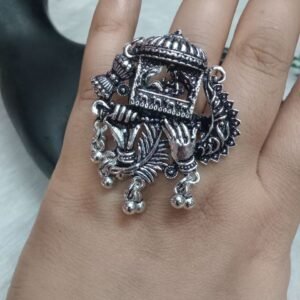 Oxidized Ring - Silver Oxidized Alloy Metal Ring SCAOR39