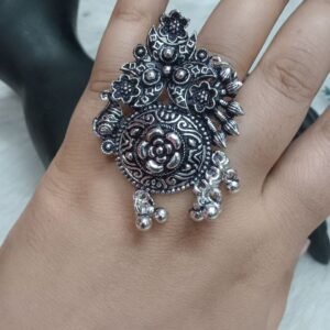 Oxidized Ring - Silver Oxidized Alloy Metal Ring SCAOR40