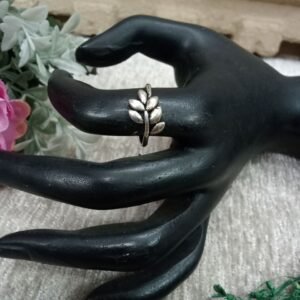 Oxidized Rings - Brass Silver Oxidized Size Adjustable Small Ring SCAOR74