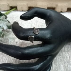 Oxidized Rings - Brass Silver Oxidized Size Adjustable Small Ring SCAOR77