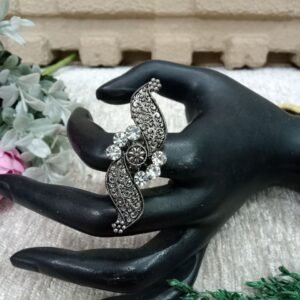 Oxidized Rings - Silver Oxidized Medium Size Adjustable Ring SCAOR82