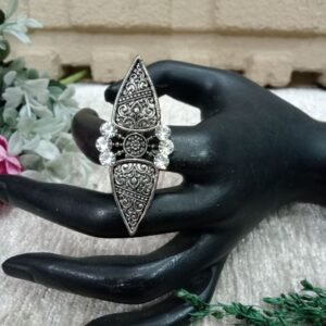 Oxidized Rings - Silver Oxidized Medium Size Adjustable Ring SCAOR83