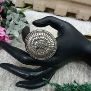 Oxidized Rings - Silver Oxidized Medium Size Adjustable Ring SCAOR84